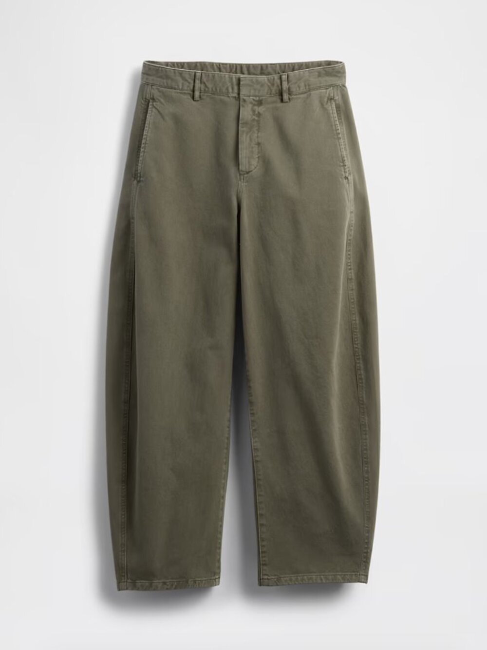 GAP Mid Rise Twill Barrel Pants